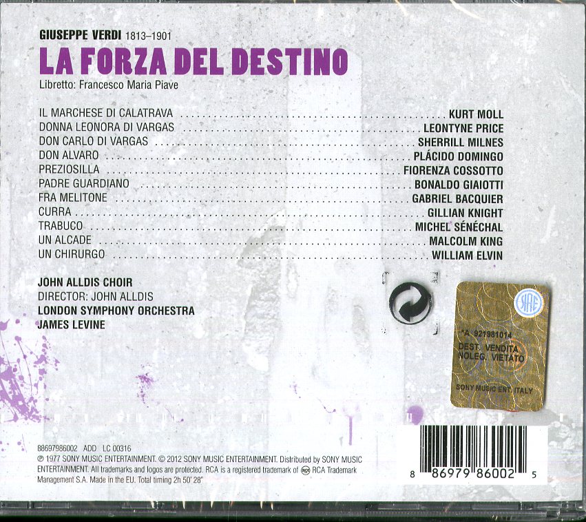 VERDI - LA FORZA DEL DESTINO