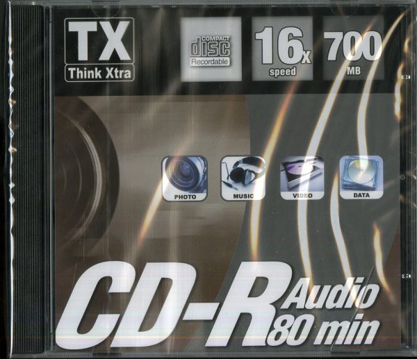 CD-R 80' AUDIO (JEWEL CASE PZ.1) (16X 700MB)